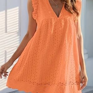 Orange romper dress